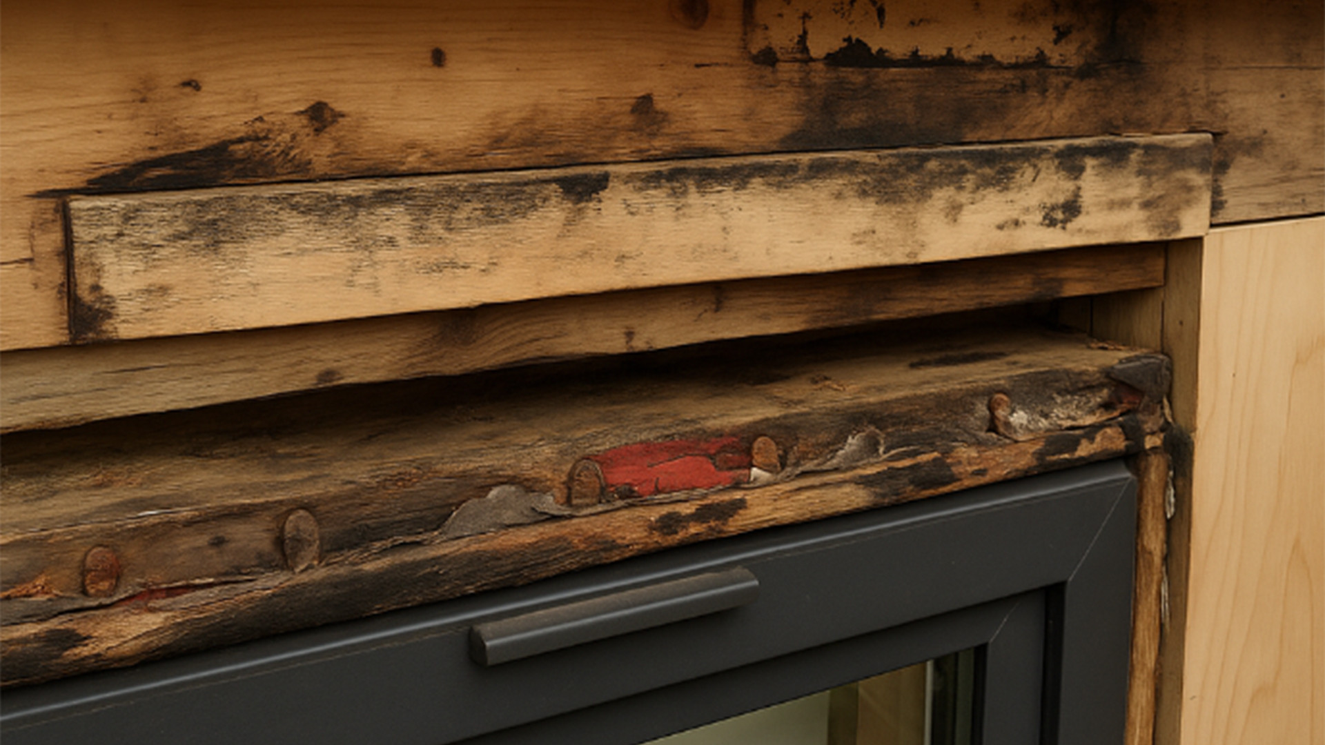 damaged multilayer roof with missing protection 